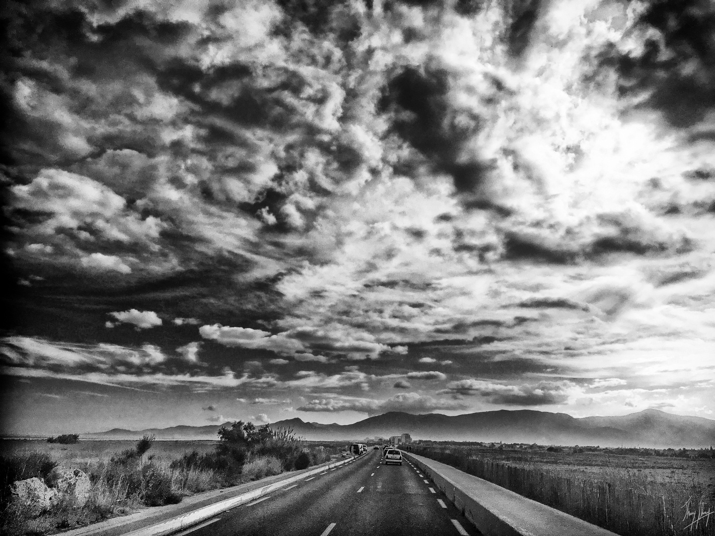 La route vers l'orage