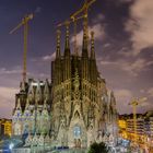 La Sagrada Familia, Barcelona bei Nacht