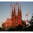 La Sagrada Familia im ersten Morgenlicht