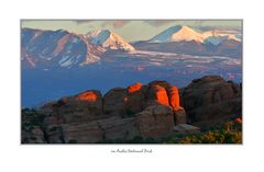 La Salle Mountains im Abendrot