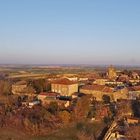 La Sauvetat vue par le drone sous le soleil du soir