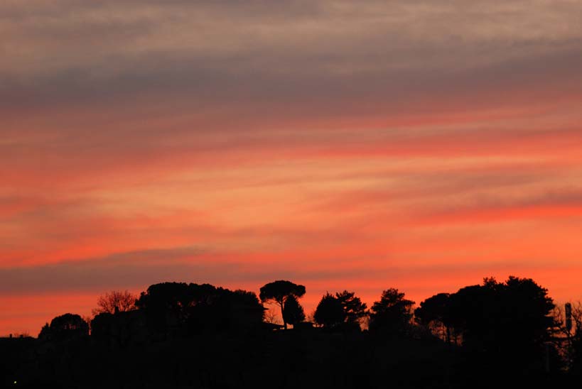 La silhouette del monte...