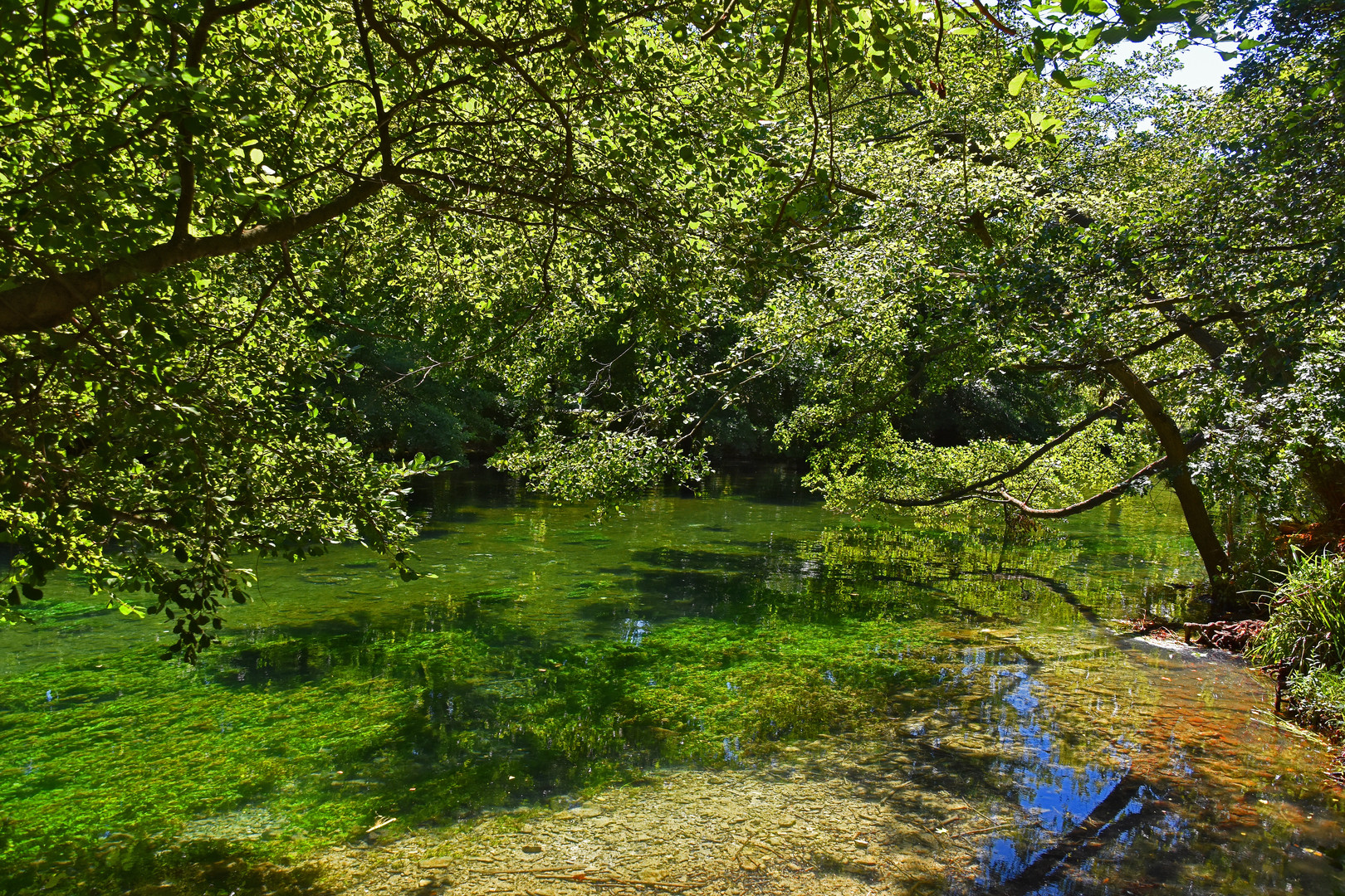 La Sorgue vers Fontaine-de-Vaucluse