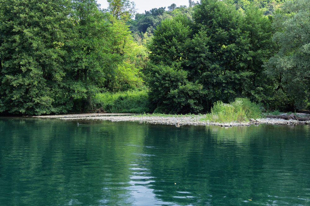 La spiaggetta, fiume Adda