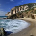 La spiaggia di Masua con vista Pan di Zucchero