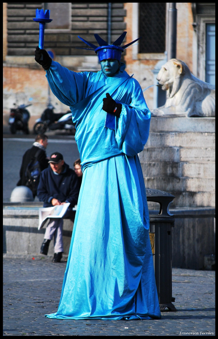 La statua della libertà romana..