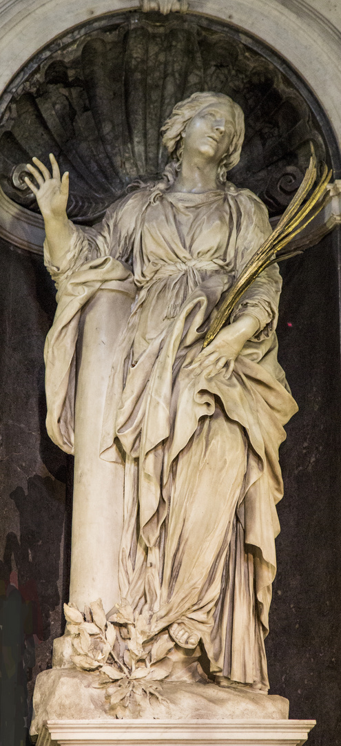 La statua di S. Bibiana nell'edicola sopra l'Altare Maggiore, di Gian Lorenzo Bernini 1624-1626