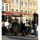 La terrasse du café