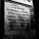 La tombe de Philibert Aspair dans les anciennes carrières de Paris