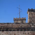 La torre y la pared del Montjuïc