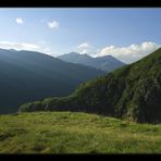 La tranquillità di una bella serata nelle montagne