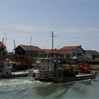 La Tremblade - Chalands ostréicoles au port de La Grève