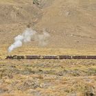 La Trochita unter Volldampf in der Pampa Argentiniens