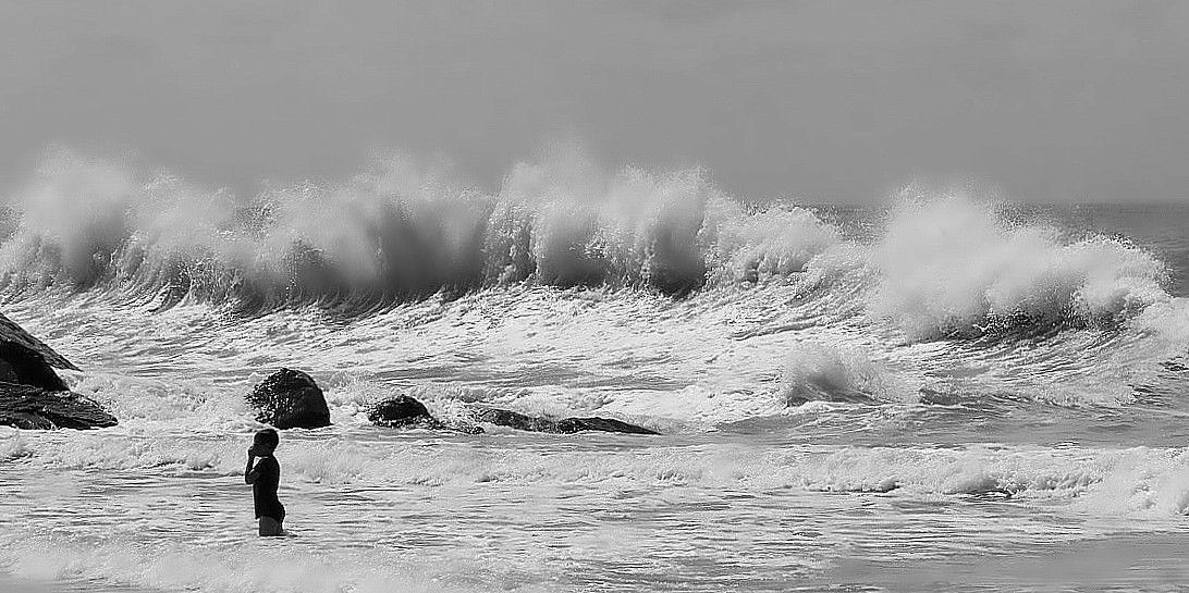 la vague et l'enfant..