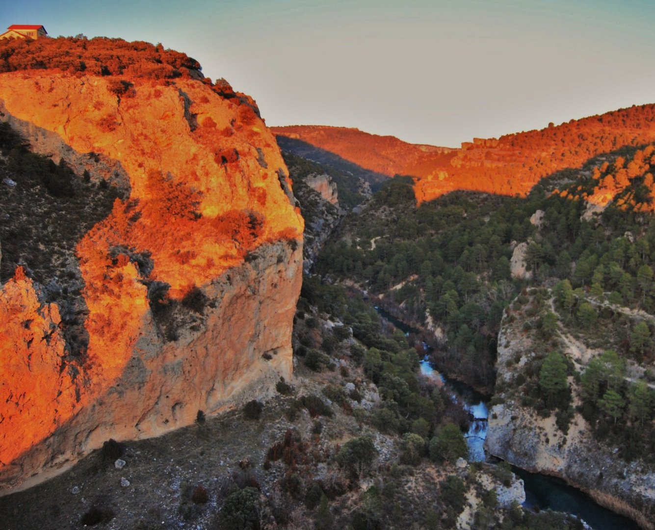 la ventana del diablo a la puesta de sol