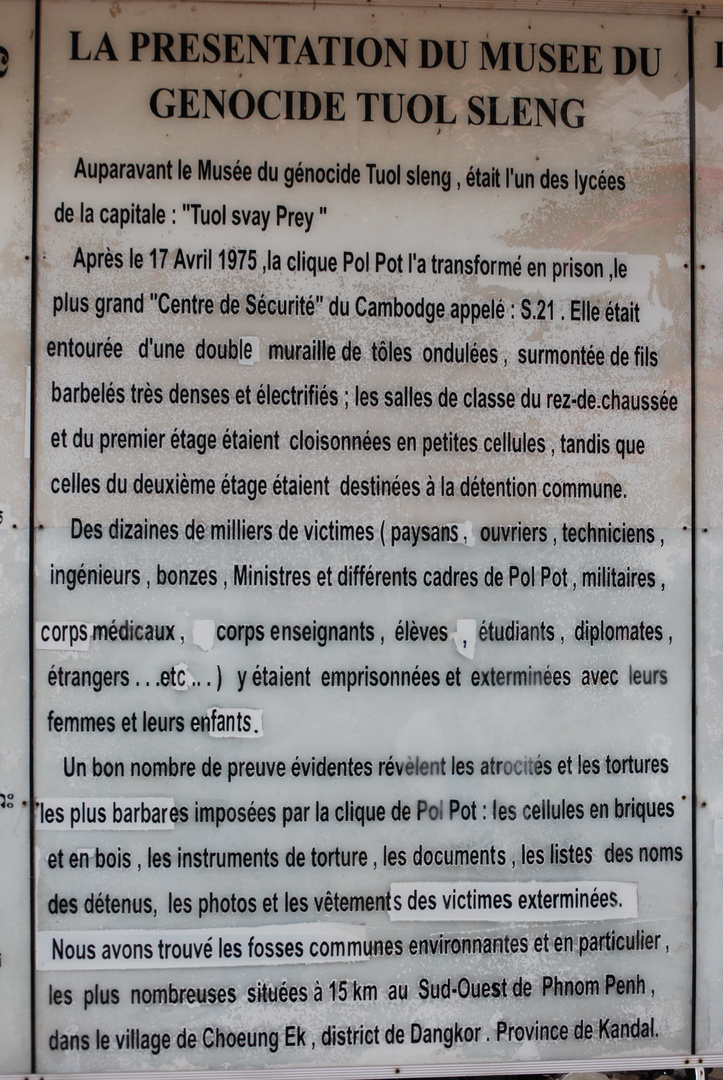 la verité au musé du génocide phnom penh