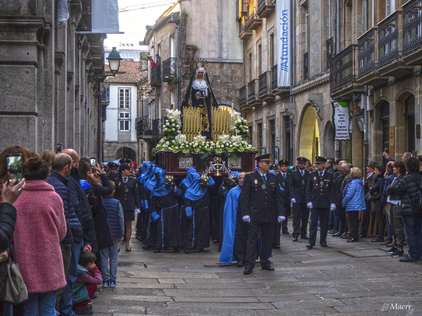 La Virgen en La Procesión de La Última Cena.