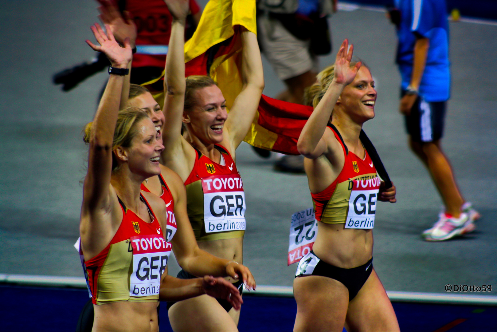 LA-WM 2009 Berlin - 4x100 m der Frauen