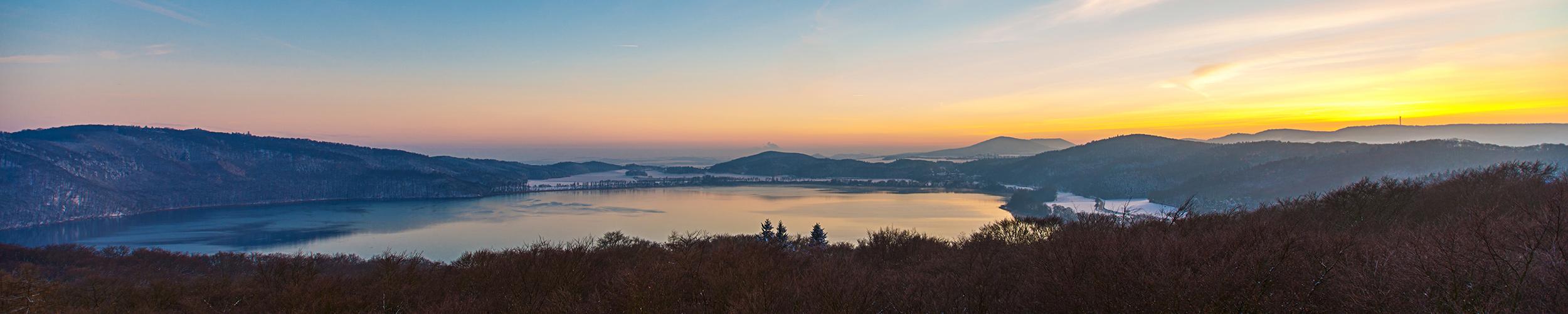 Laacher See Winter Panorama