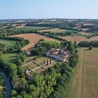 L'Abbaye de Flaran (XIIème) vue du ciel