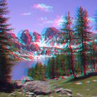 Lac d´Allos - Seealpen / Stereofoto: Anaglyphe Rot-Cyan  + VollHD Slide Show