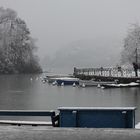 lac d'Annecy sous la neige