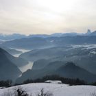 Lac de Monteynard en hiver vue depuis le village de Monteynard