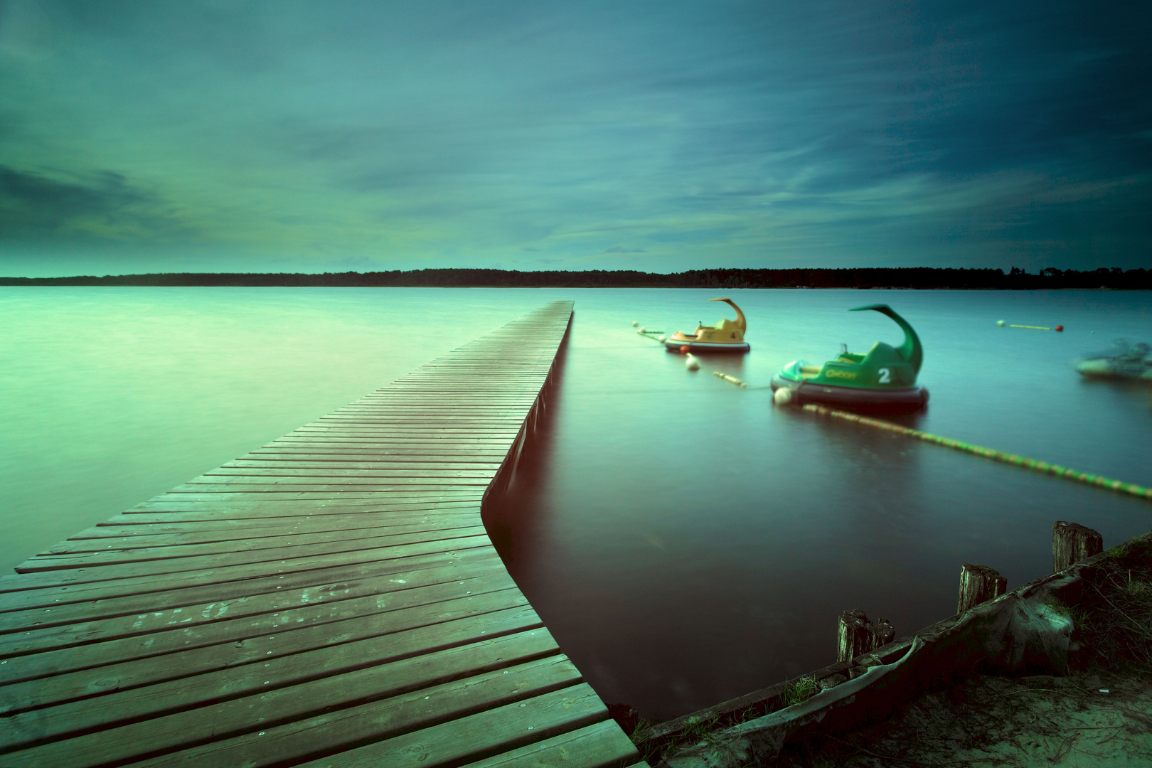 lac de sanguinet soir d'été