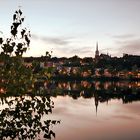 Lac des nations au coucher du soleil ...