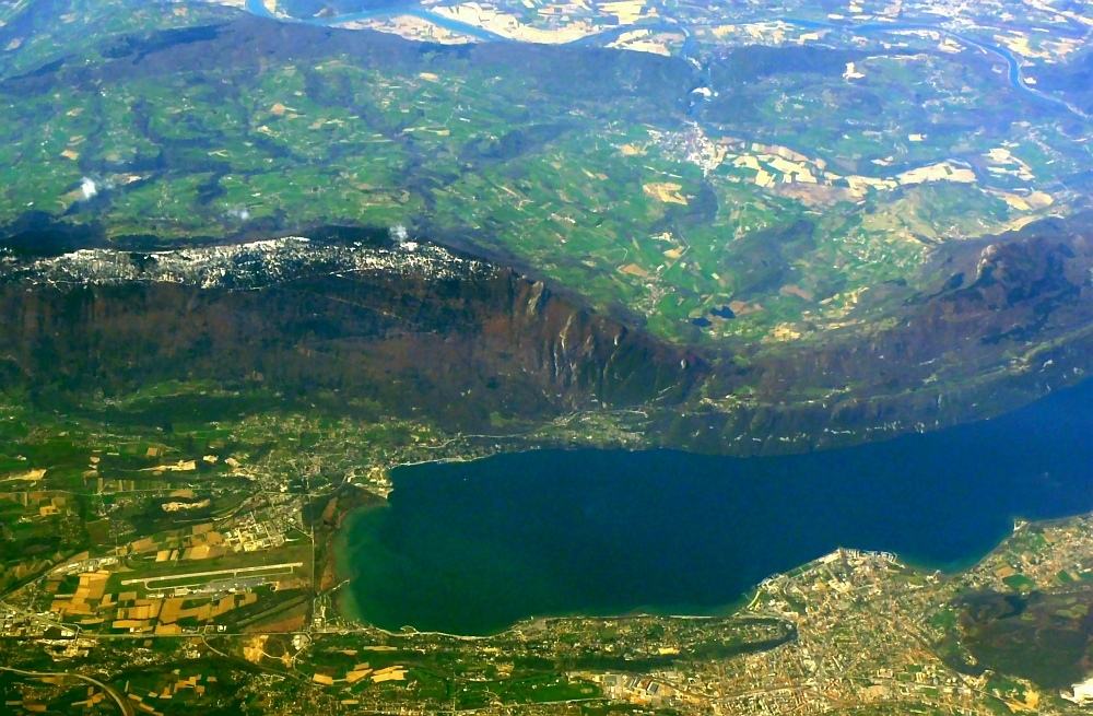 Lac du Bourget aus 10000 m Höhe