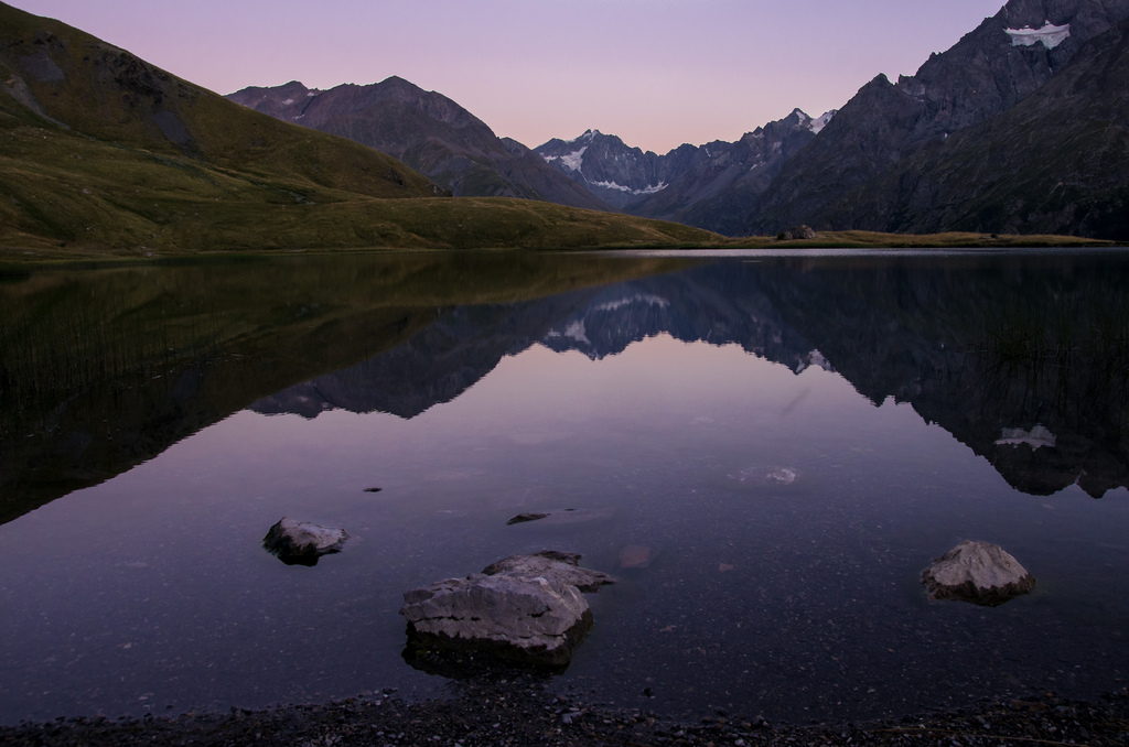 Lac du Pontet à la nuit tombante