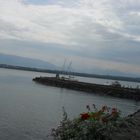 Lac Léman et ses montagnes depuis Versoix