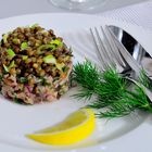 Lachs-Tartar mit Linsen