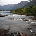 Lachsfluss in Straumgjerde, Norwegen