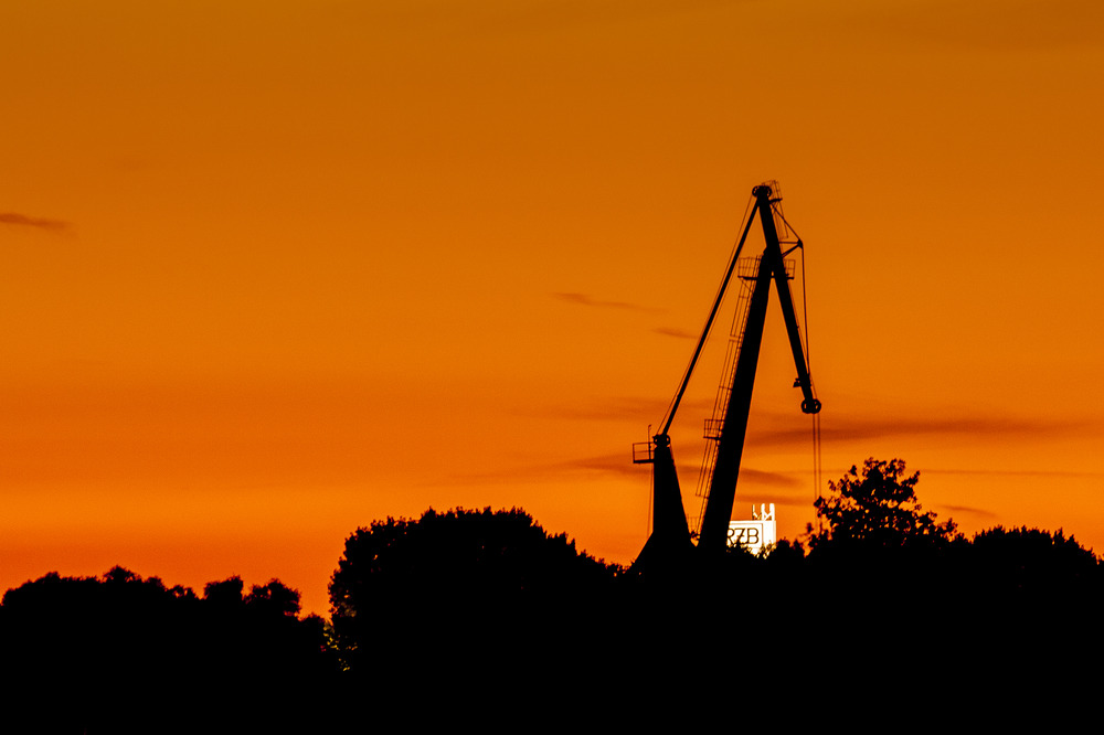 Ladekran im Binnenhafen Bamberg