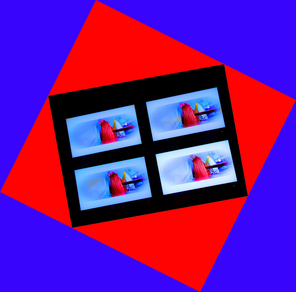 Ladie in Red Squares