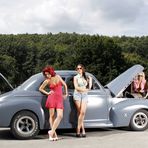 Ladies around the car ...