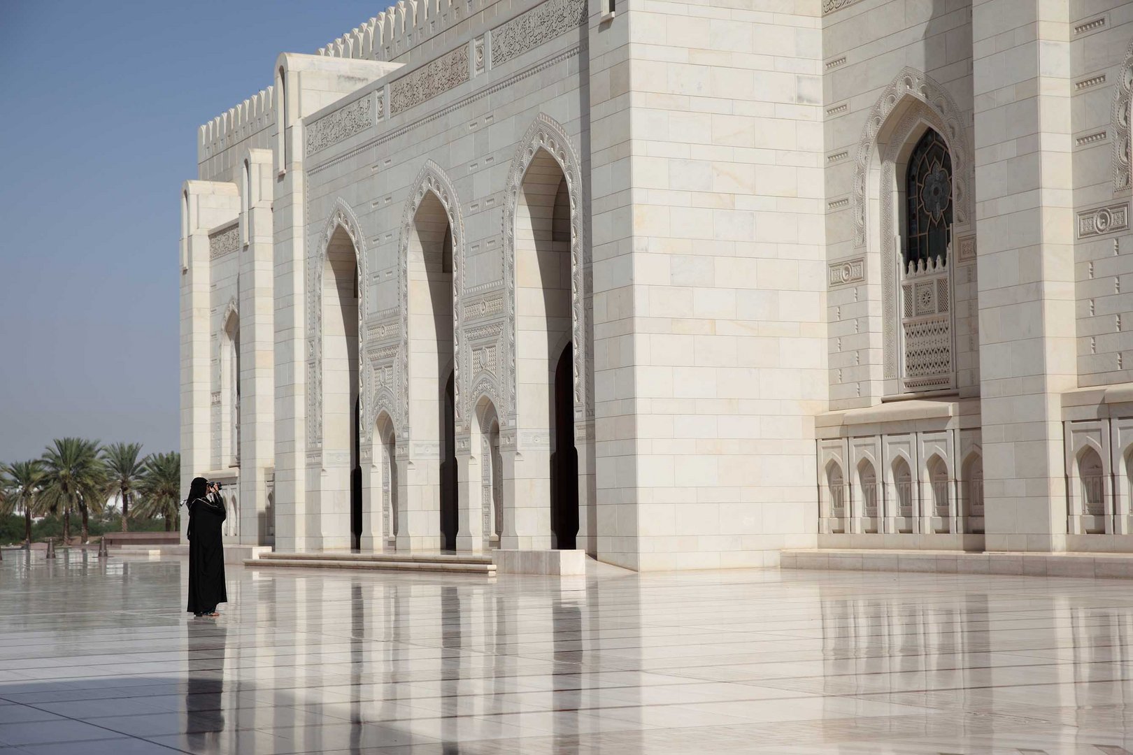 Lady in Black, Sultan Qaboos Mosque, Muscat