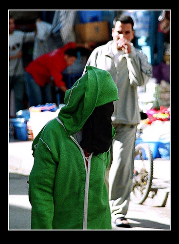 Lady in green