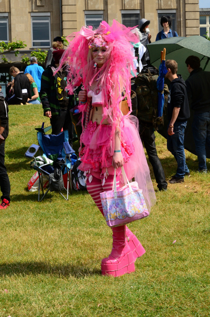 Lady in pink