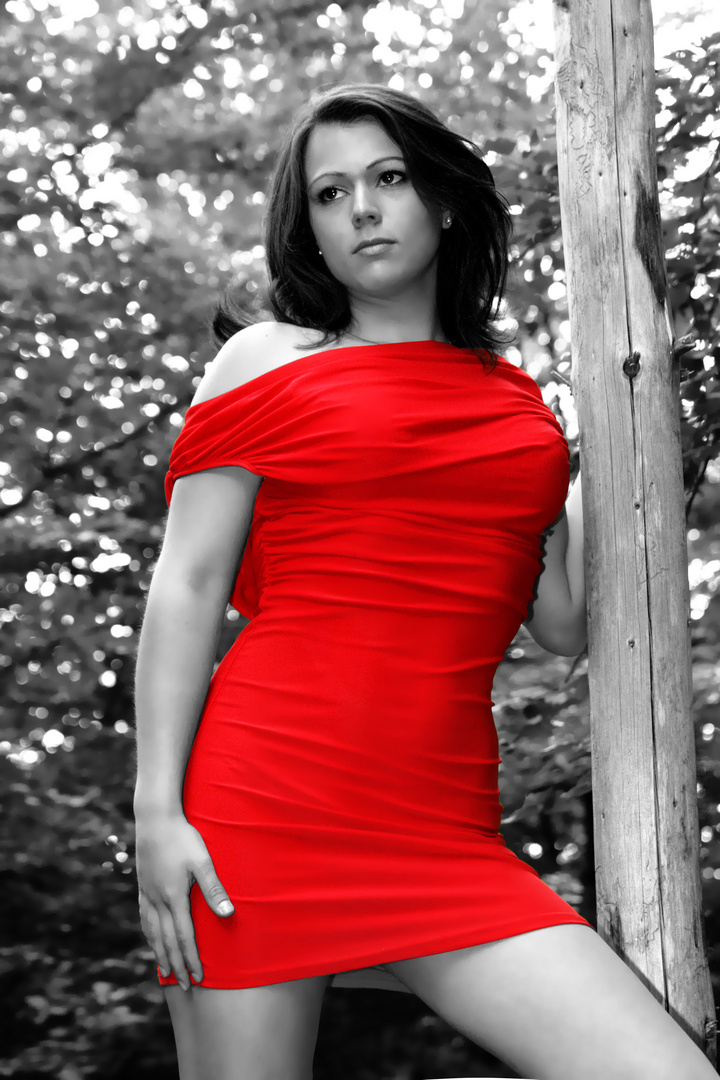 ... Lady in red !