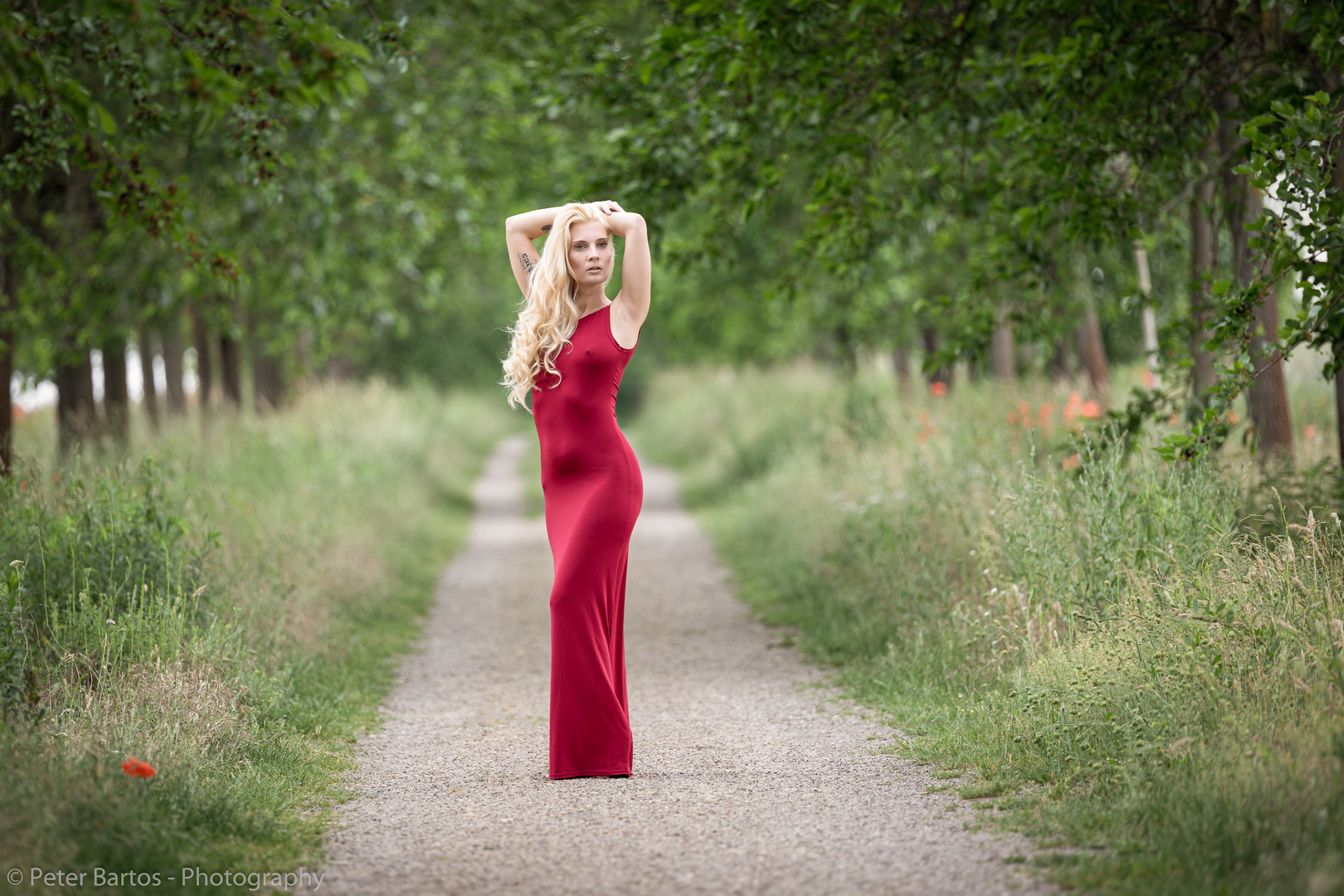 Lady in red