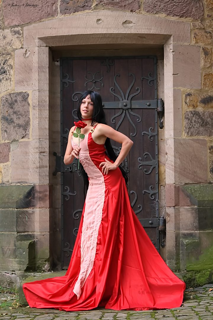 Lady in red