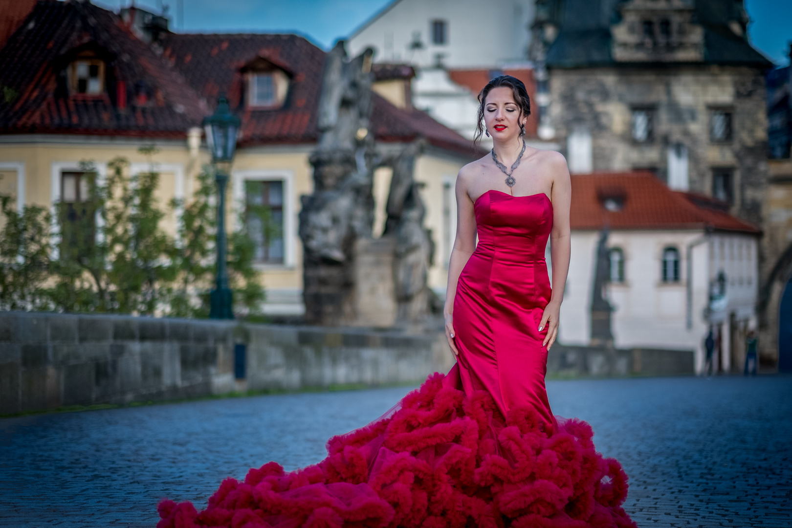 Lady in red