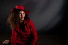 Lady-in-red