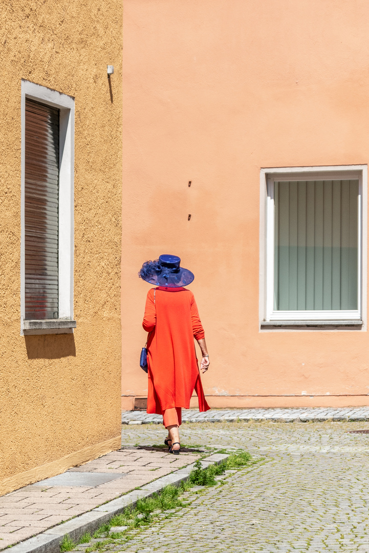 Lady in red