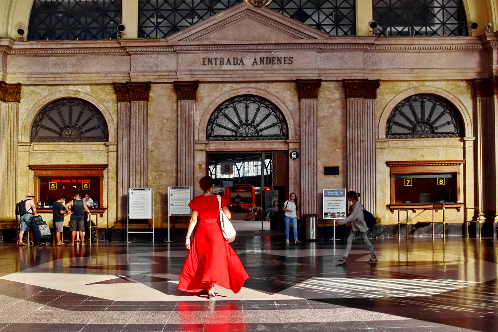 Lady in red