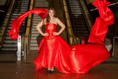 Lady in red