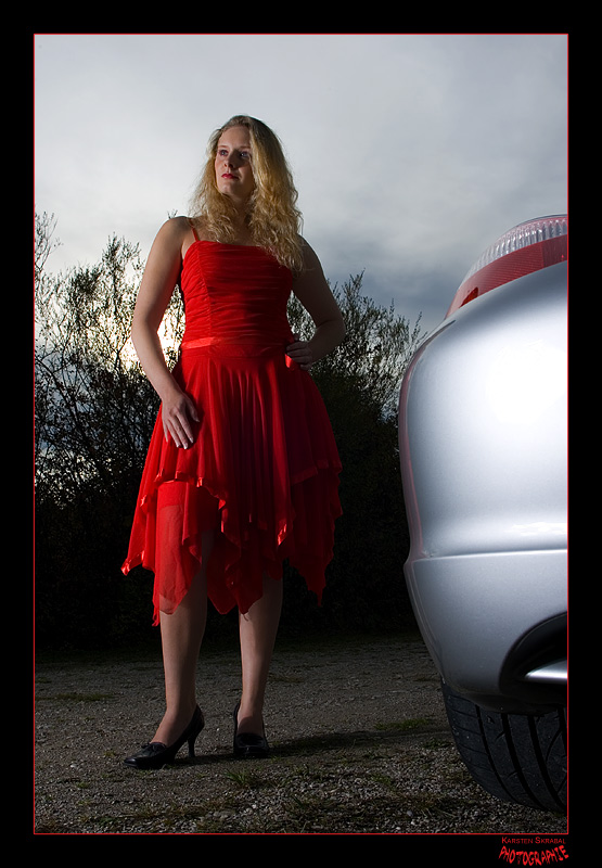 Lady in red