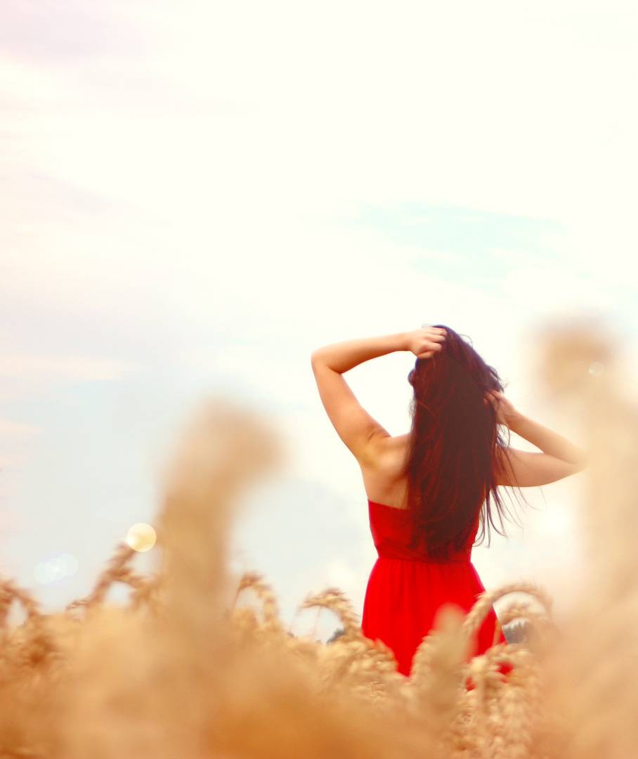 Lady in red